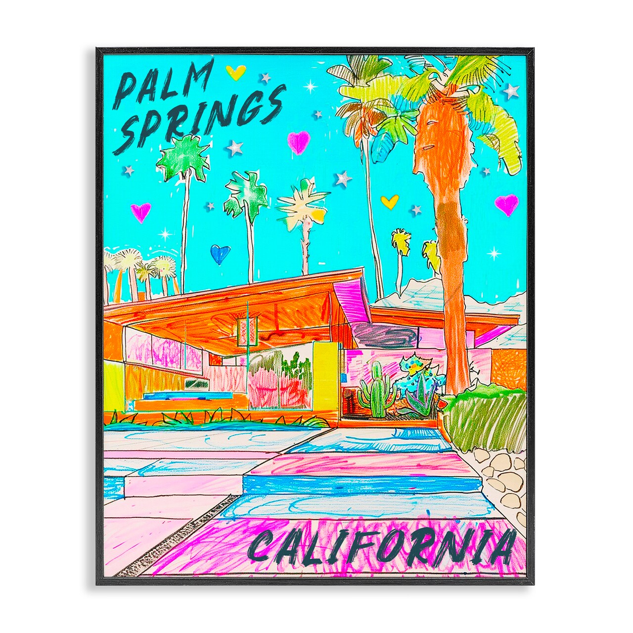 Stupell Industries Palm Springs Canyon Framed Giclee, design by Jess Stempel